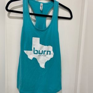Burn Bootcamp blue Texas tank top